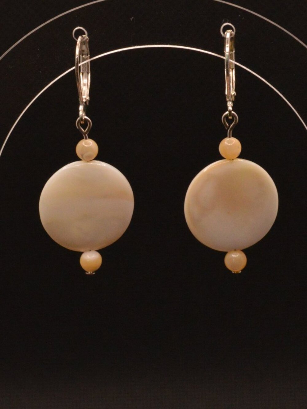 Shell coin Drop Earrings
